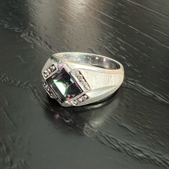 925 ring with large tourmaline gem - Picture 4 of 5